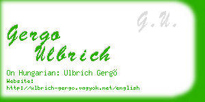 gergo ulbrich business card